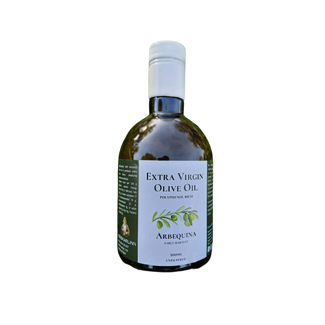 Seiðkarlinn Early Harvest ósíað Arbequina ólífuolía 500ml