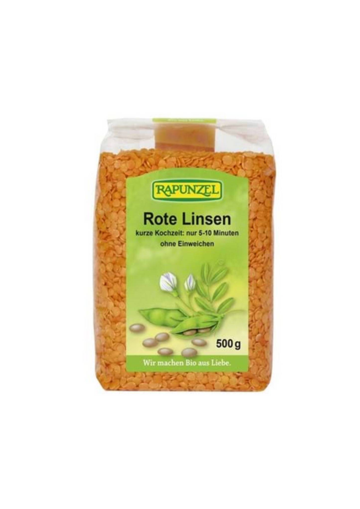 Rauðar Linsur 500gr (M) Rapunzel