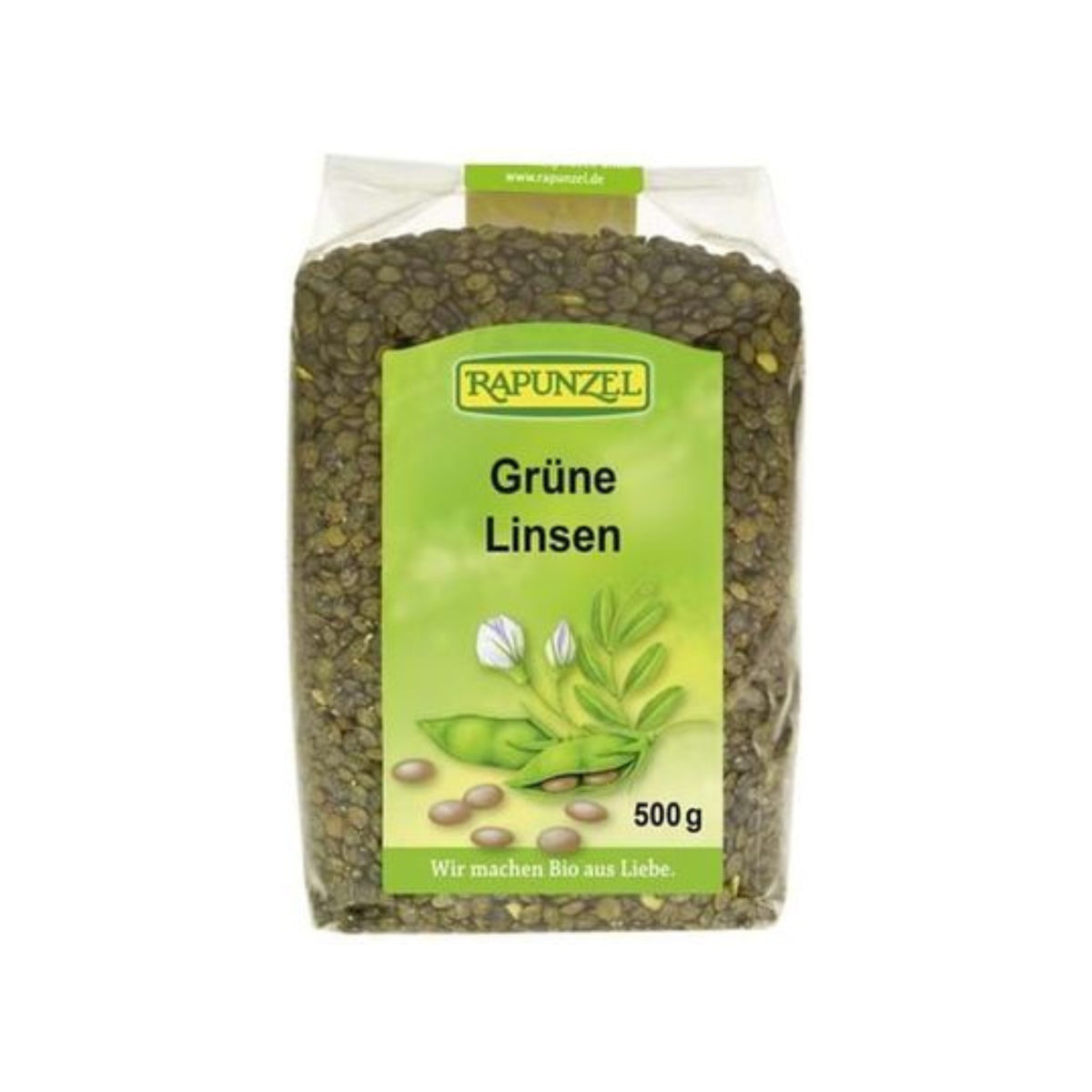 Rapunzel grænar linsubaunir 500g