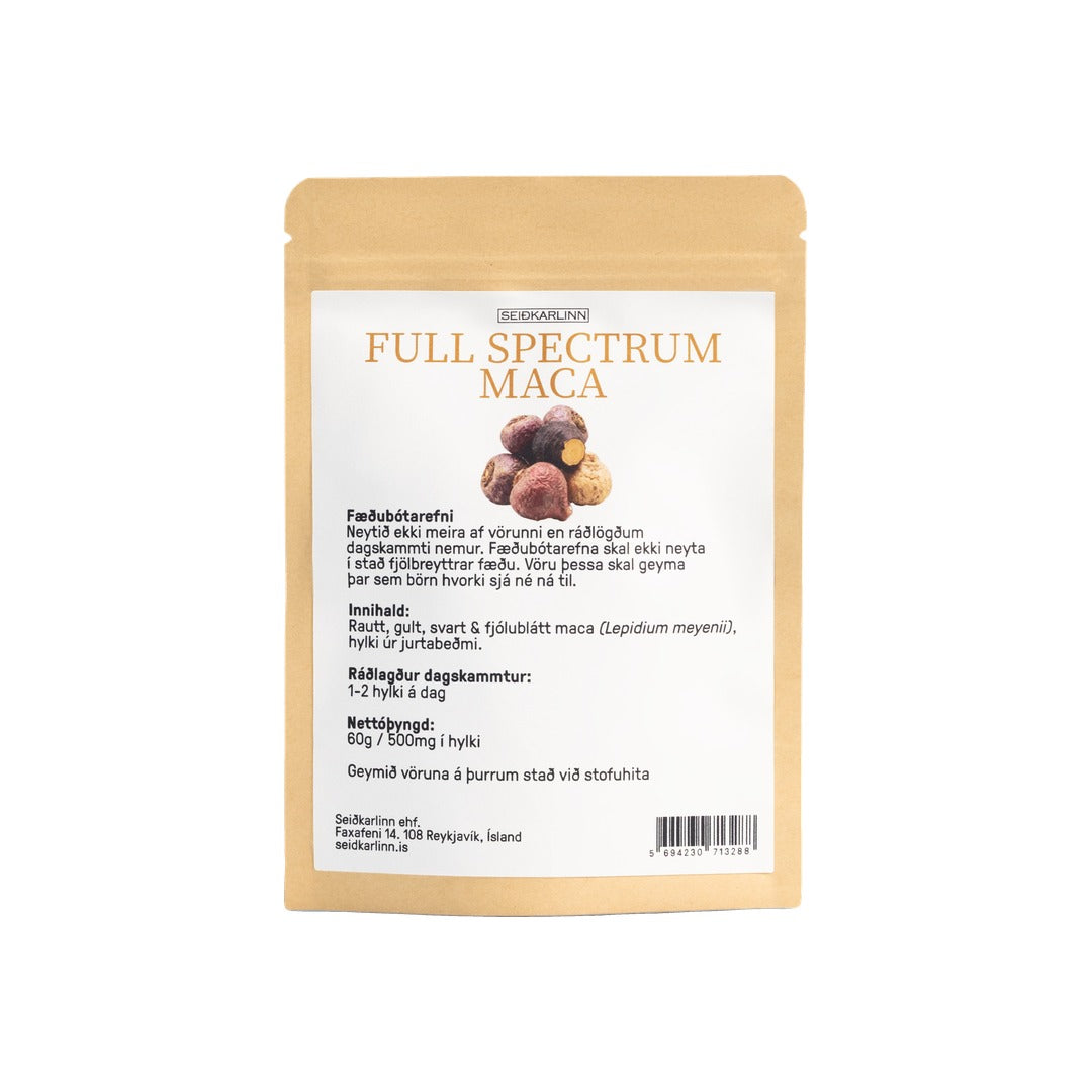 Full Spectrum Maca 120 hylki - bakhlið