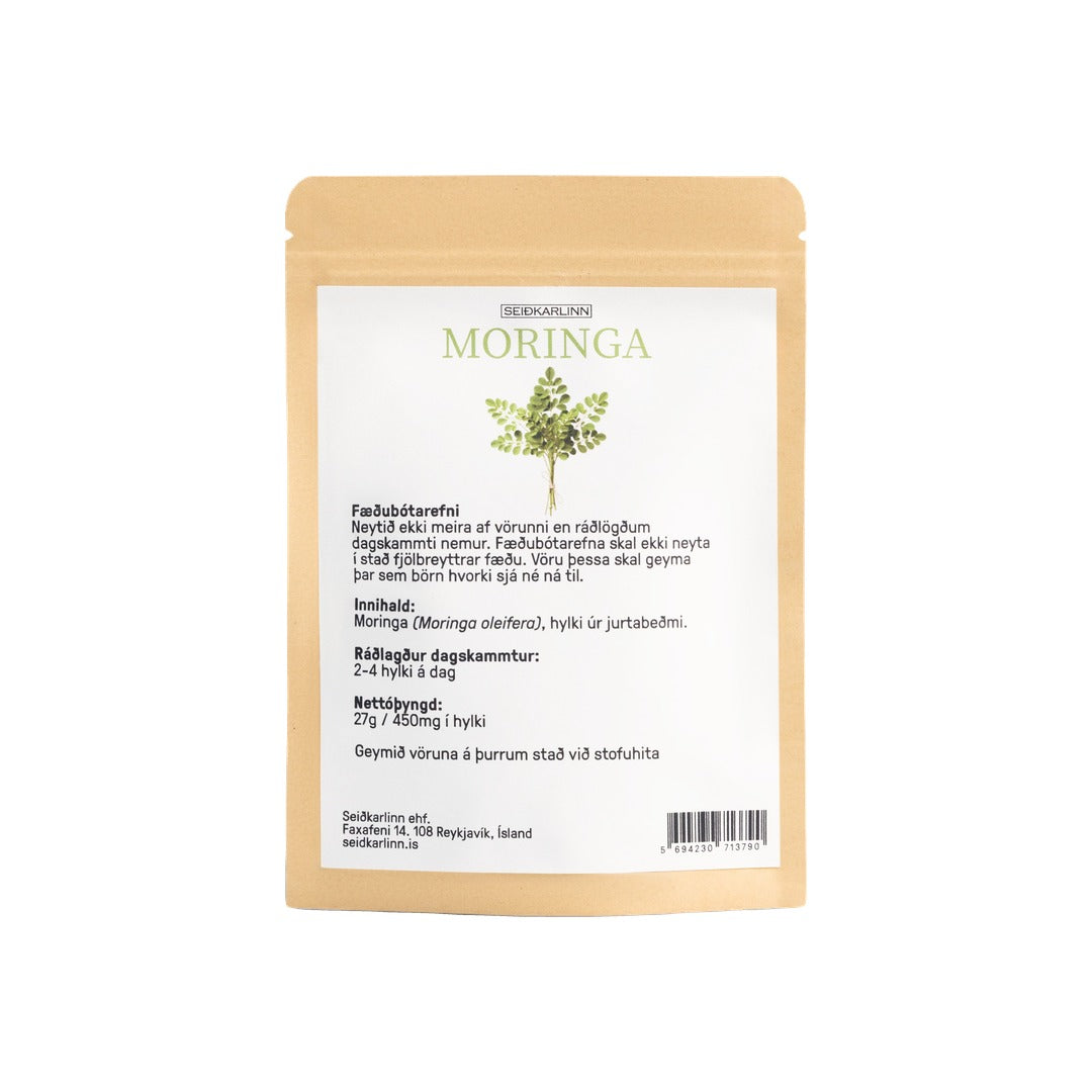Moringa 60 hylki - bakhlið