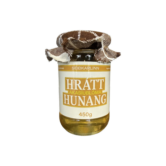Hrátt akasíublóma hunang 450g frá Seiðkarlinum