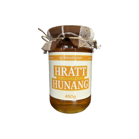 Hrátt engjablóma hunang 450g frá Seiðkarlinum