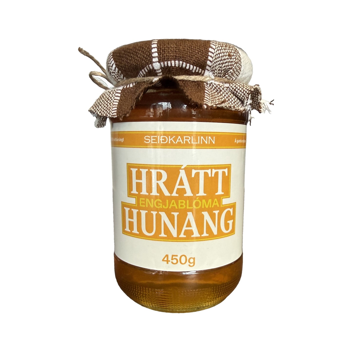 Hrátt engjablóma hunang 450g frá Seiðkarlinum