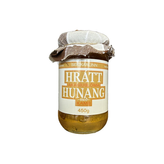 Hrátt akasíublóma hunang með kamb 450g frá Seiðkarlinum