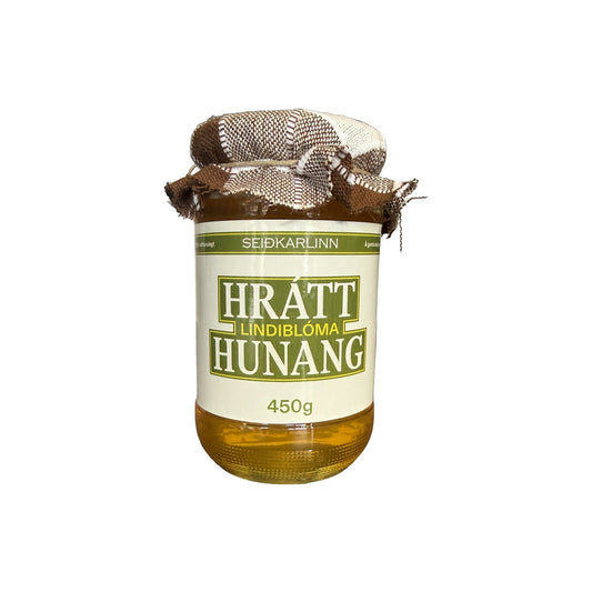 Hrátt lindiblóma hunang 450g frá Seiðkarlinum