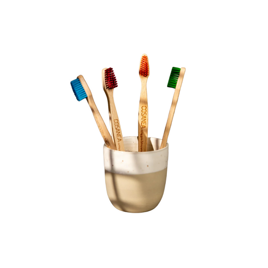 Cosanea Wooden toothbrush, natural bristles, plastic free
