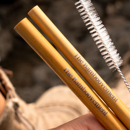 Bamboo Straws - Linen Pouch 3pcs