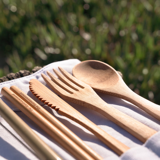 Bamboo Cutlery - Linen Pouch