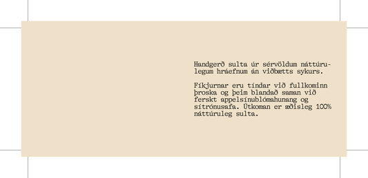 Seiðkarlinn Fig Jam and Orange Honey 260g