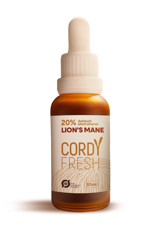 CordyFresh Lion's Mane 20% dobbelt ekstraheret 30ml