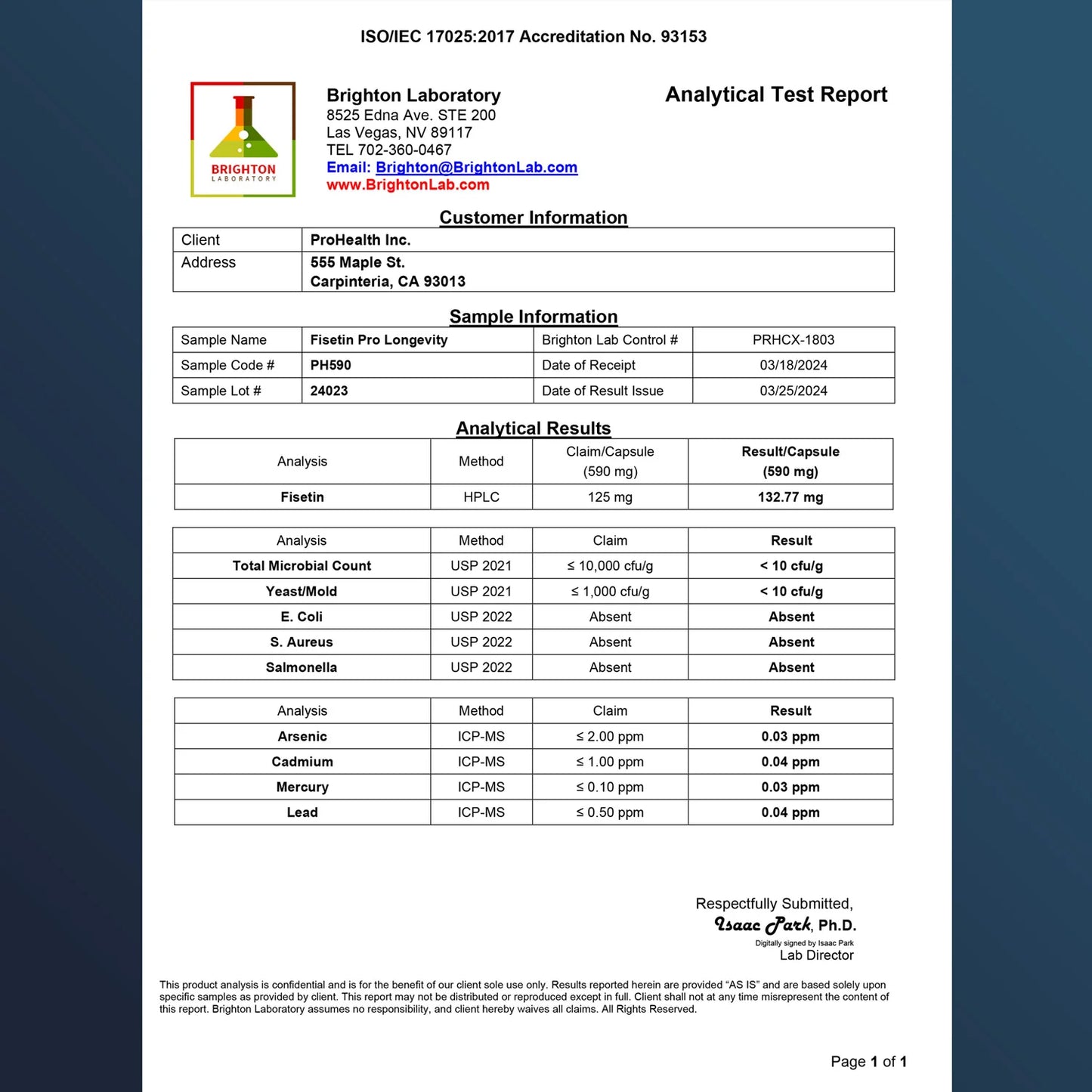 Prohealth Fisetin 60 hylki