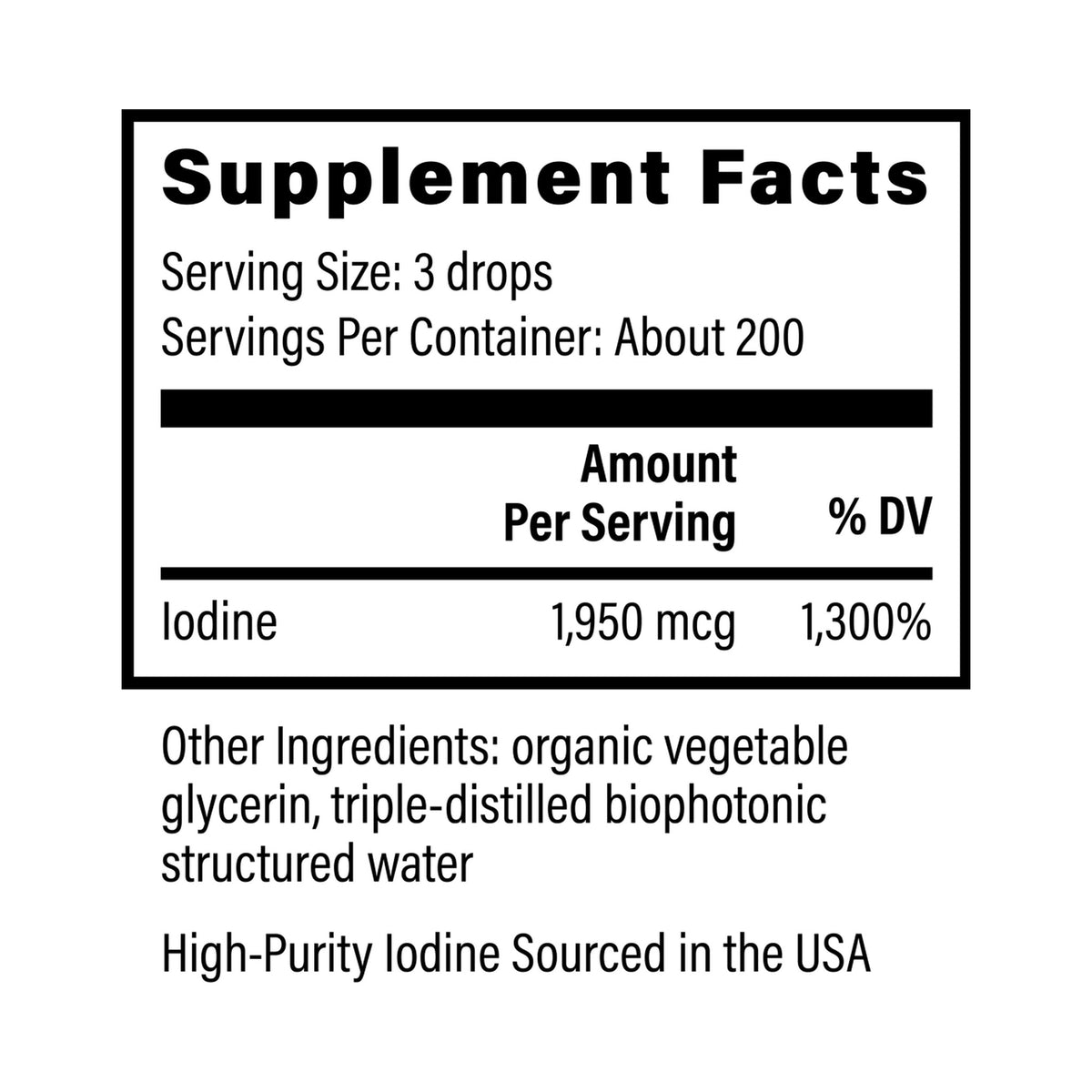 Detoxadine Nascent Iodine 30ml – innihaldslýsing