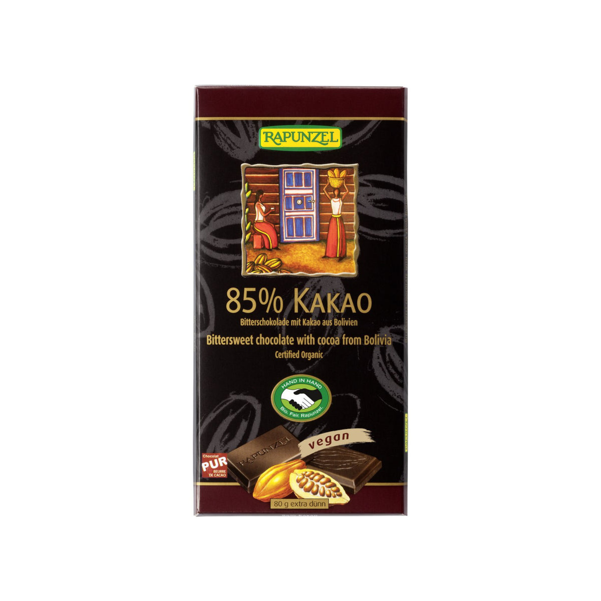 Rapunzel dökkt 85% súkkulaði 80g