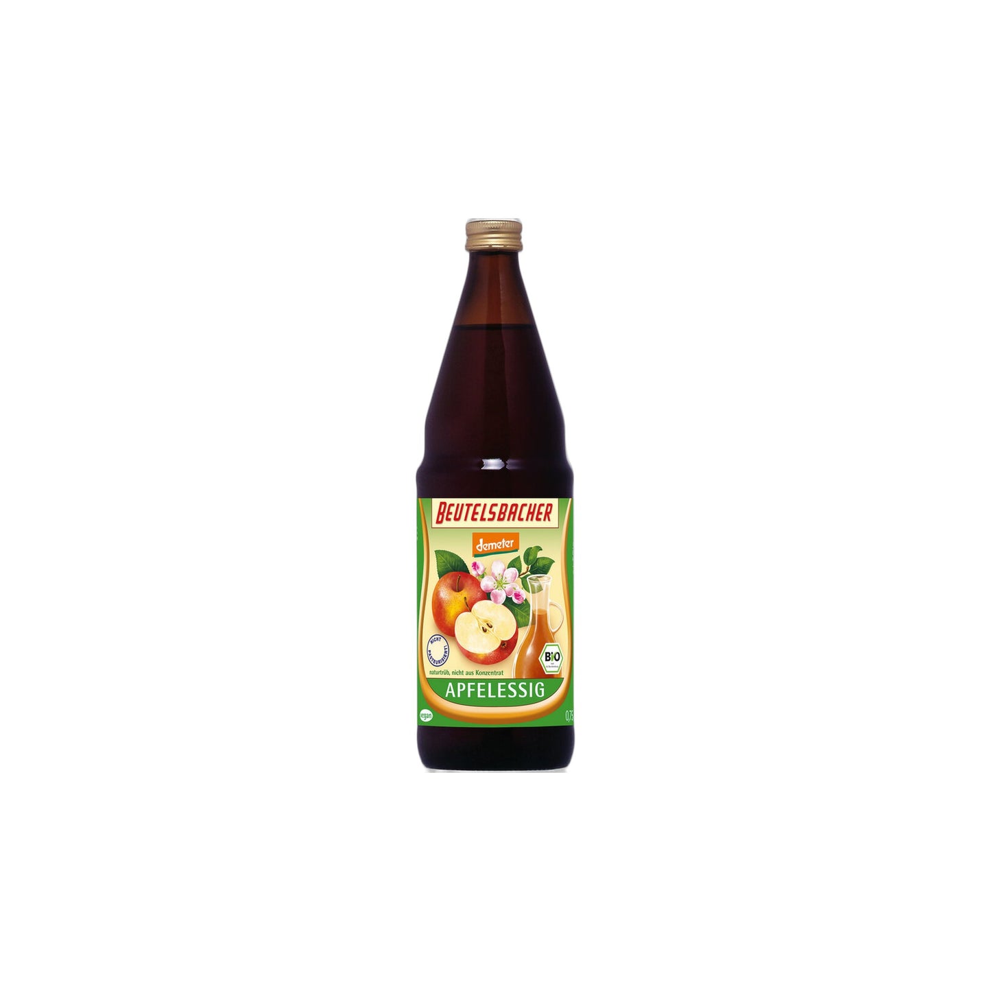 Beutelsbacher lífrænt eplaedik, naturtrüb, 750 ml gleraska