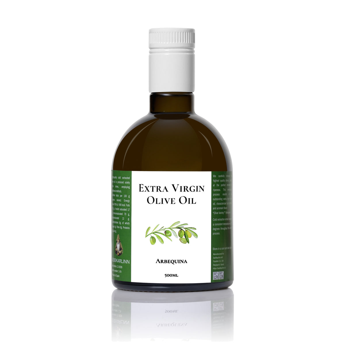 Seiðkarlinn Arbequina ólífuolía 500ml