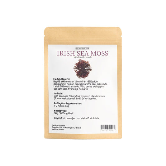Irish Sea Moss with Bladderwrack 60 hylki - bakhlið