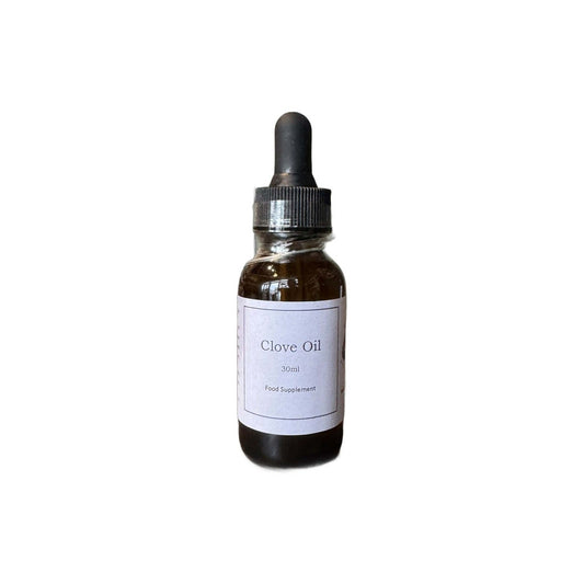 Clove Oil 30ml frá Seiðkarlinum – negulolía í brúnu glerflösku með dropateljara